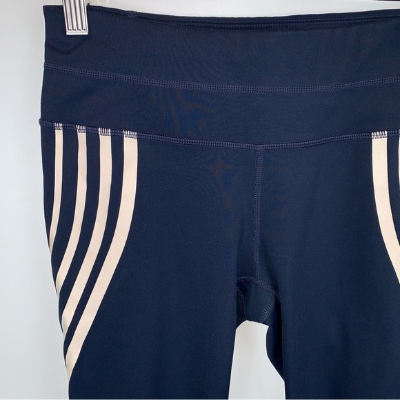 Athleta sz S Navy Blue Gel Sonar Striped Capri Leggings Women's - Picture 3 of 9